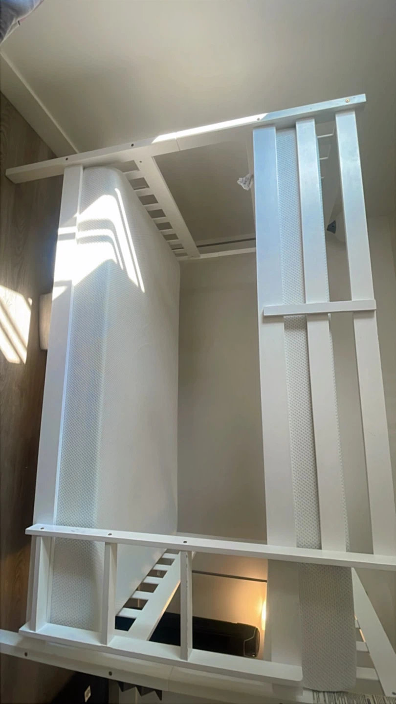 White Twin Bunk Bed with Mattresses