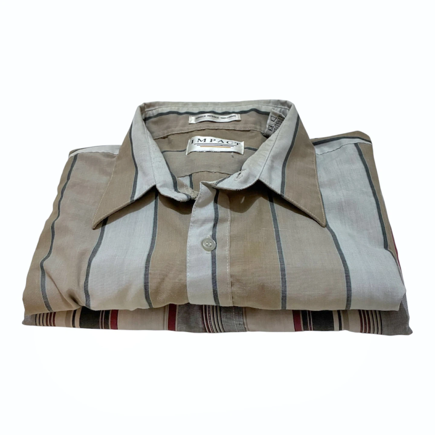 Men’s Vintage Short Sleeve Striped Button Down Shirt Bundle XL - photo 2
