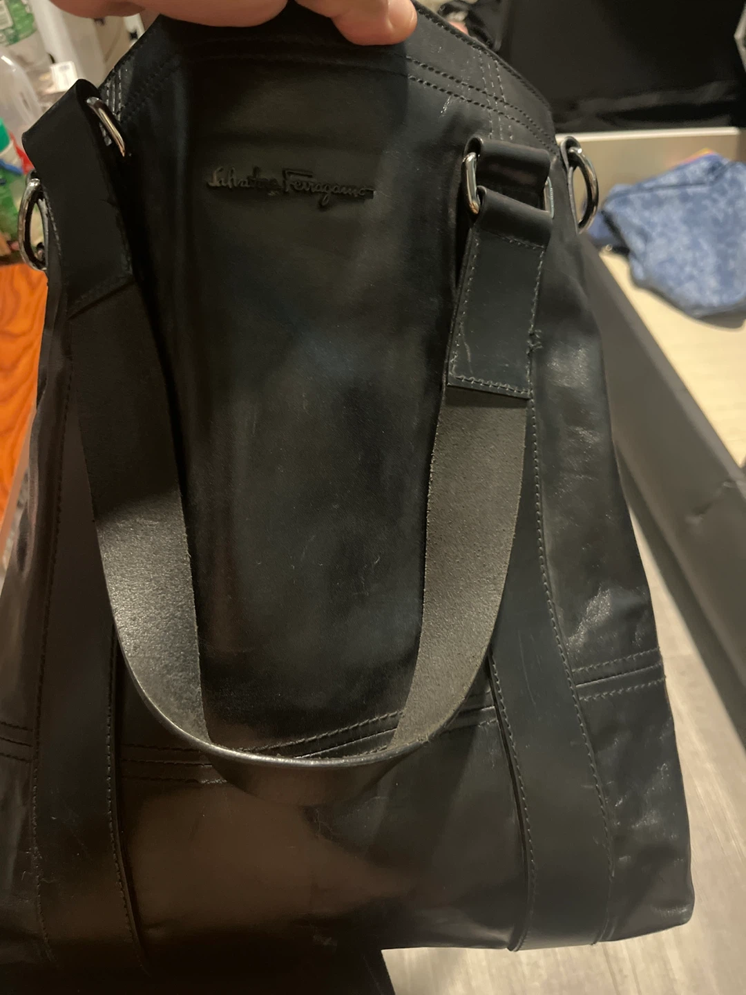 Salvatore Ferragamo Black Leather Tote Bag - photo 2