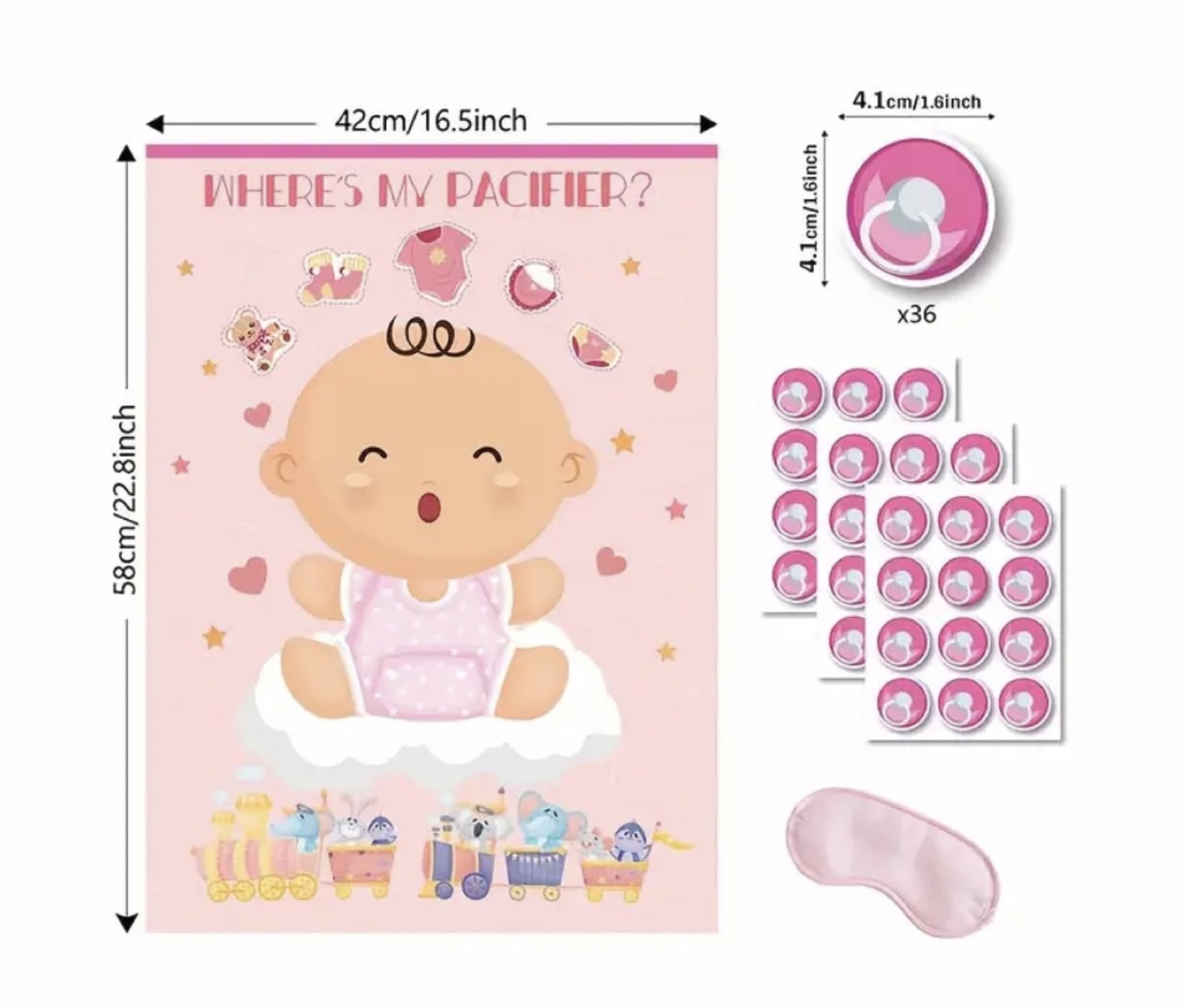 Baby Shower Teddy Bear Centerpieces and Sticker Game - photo 4