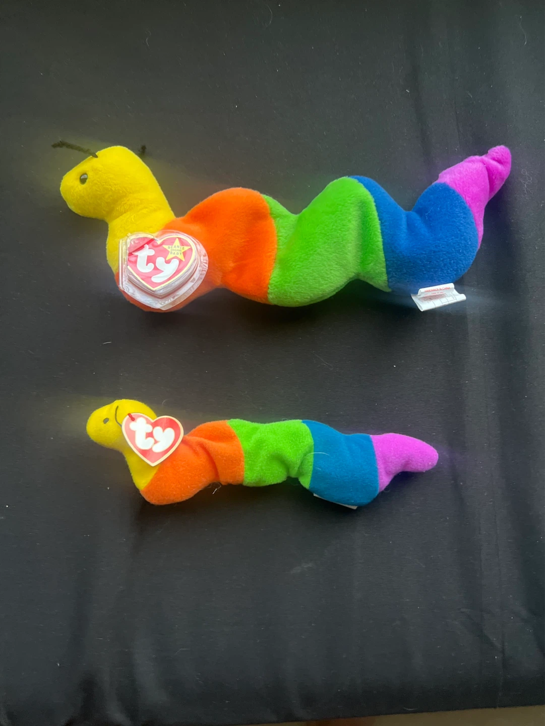 Ty Beanie Babies Inchworm Pair