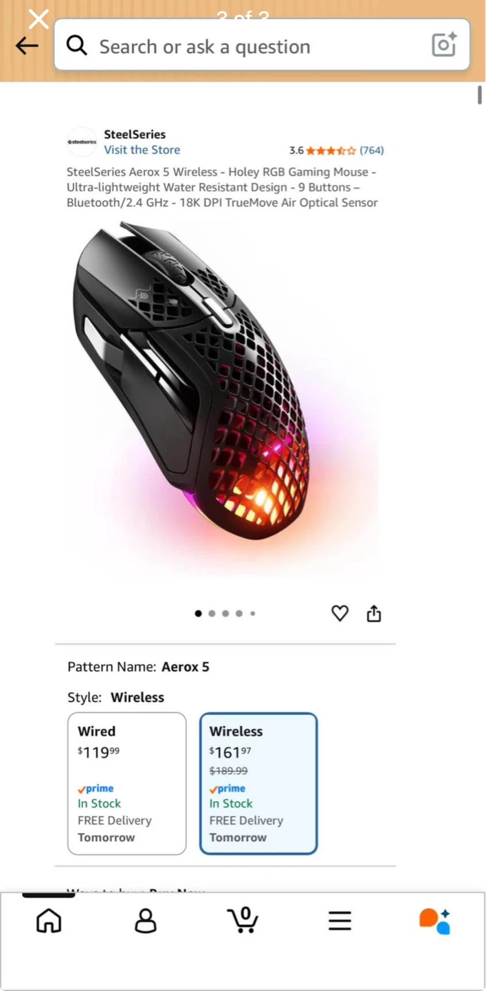 SteelSeries Aerox 5 Wireless Diablo IV Edition Gaming Mouse - photo 3