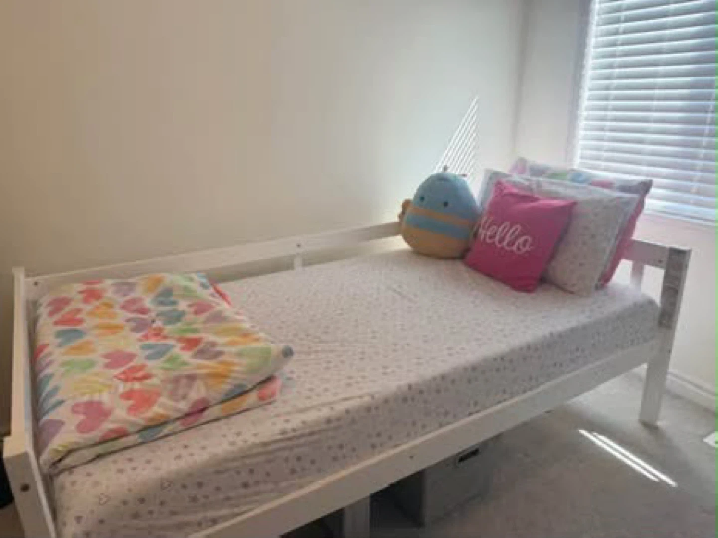 White Twin Bunk Bed with Mattresses - photo 3
