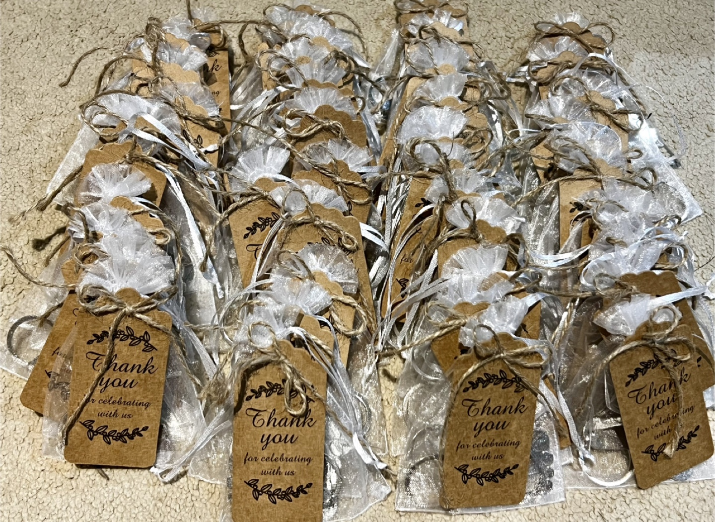 Foot Shaped Keychain Party Favors - Set of 50