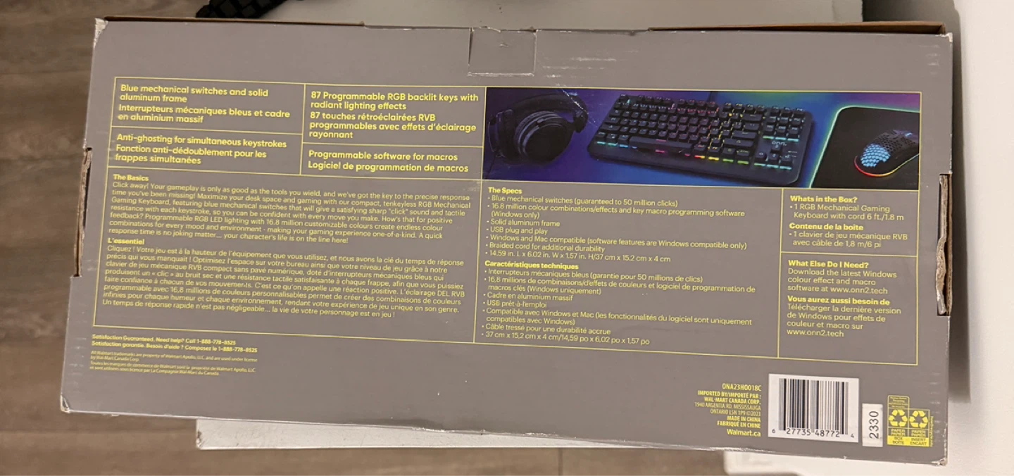 Onn. RGB Mechanical Gaming Keyboard - photo 2