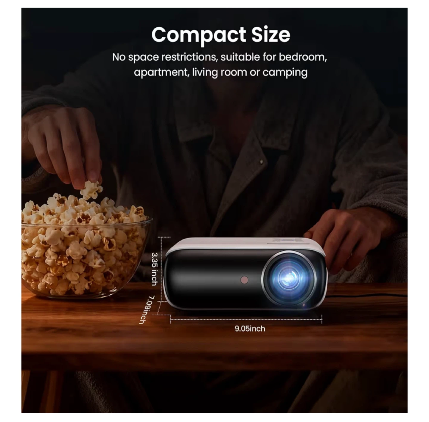 HAPPRUN Native 1080P Bluetooth Projector - photo 4