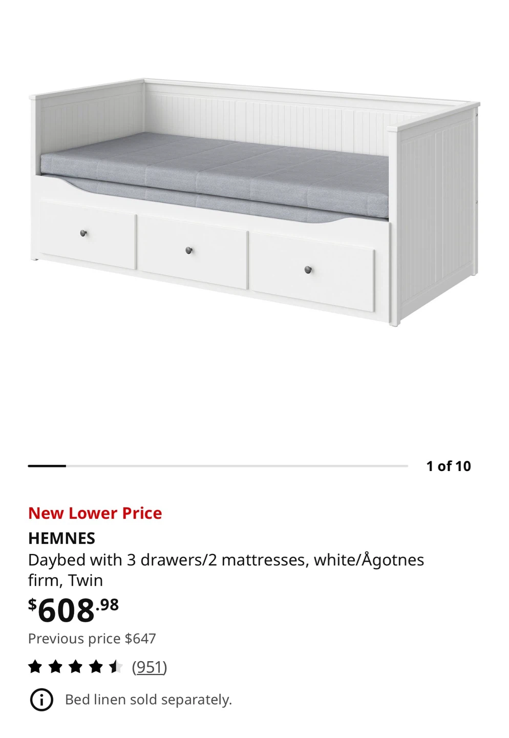 IKEA HEMNES Daybed with 3 Drawers (Twin) - photo 4
