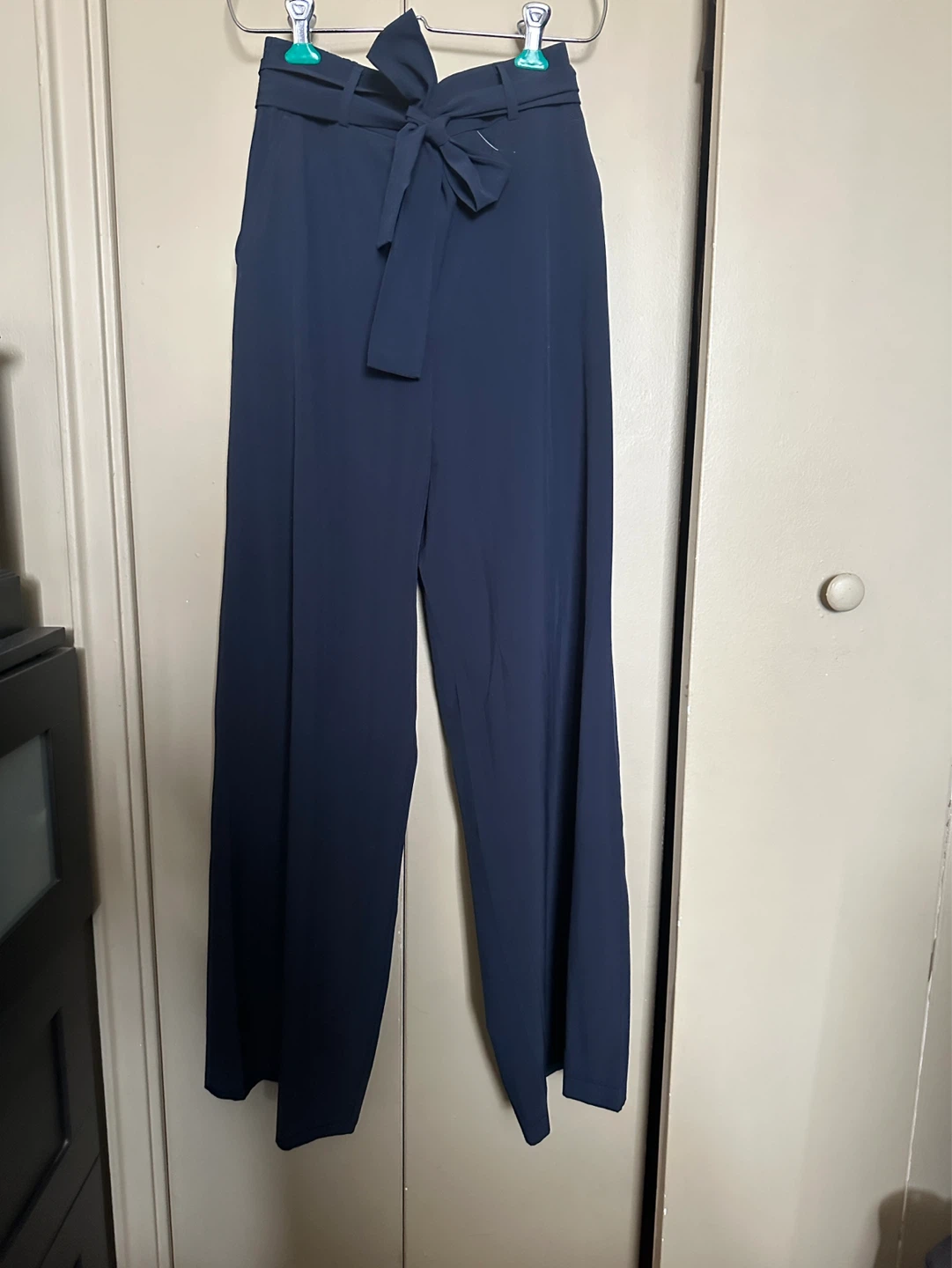 Banana republic wide leg navy trousers
