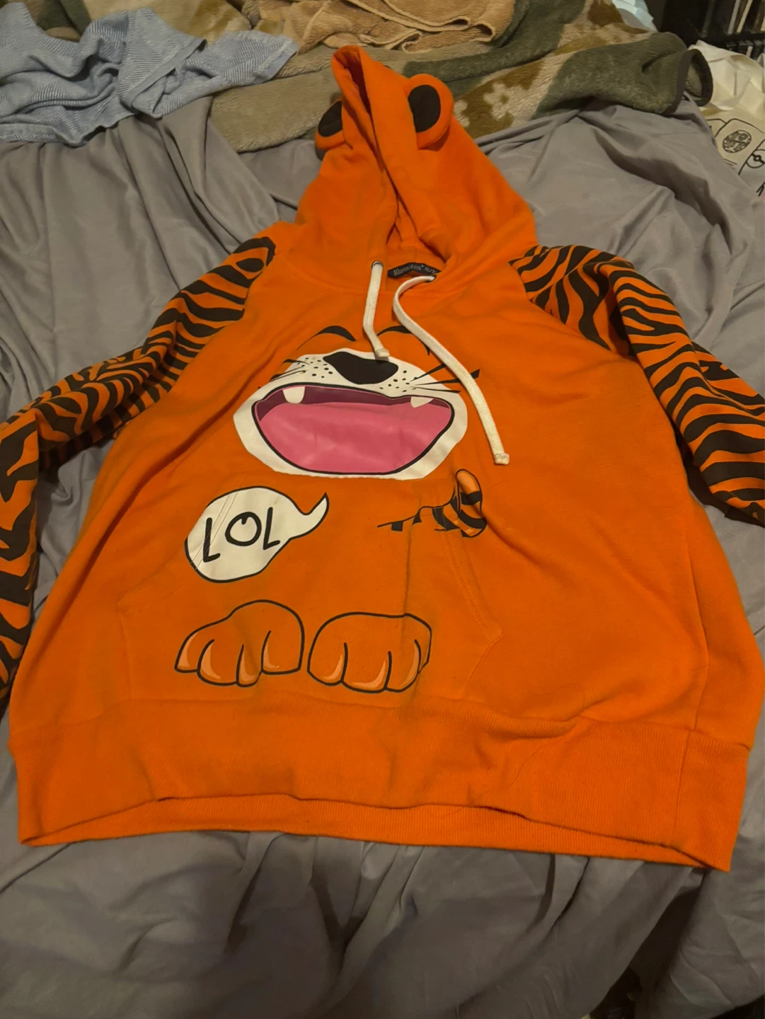 Orange Tiger "LOL" Hoodie
