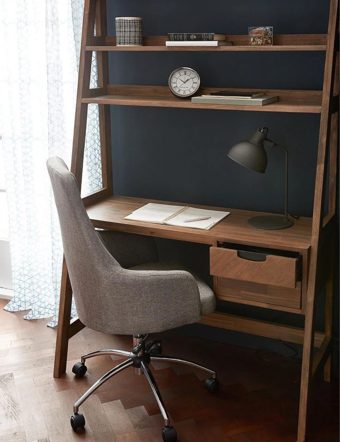 Structube Dina Desk with Shelves – Solid Wood - photo 3