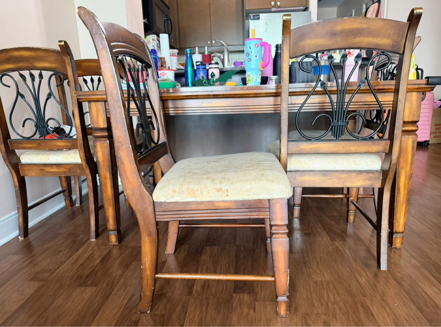 Wooden Dining table with Chairs (Set of 6) - photo 2