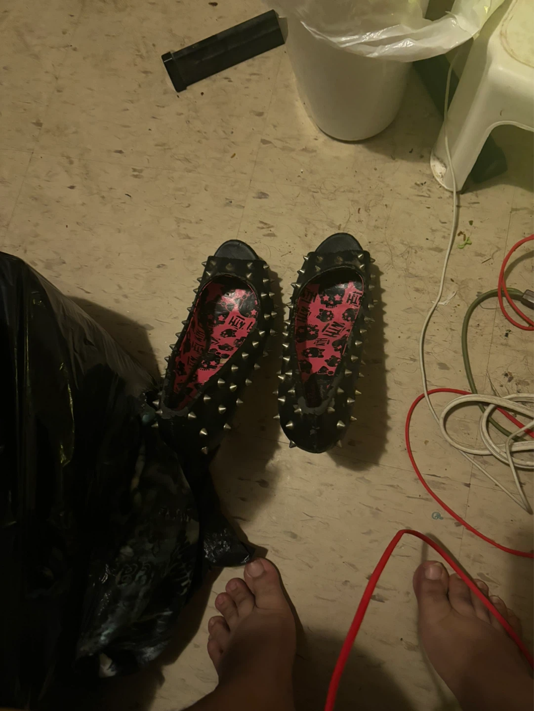 Avril Lavigne abbey dawn heels with spikes