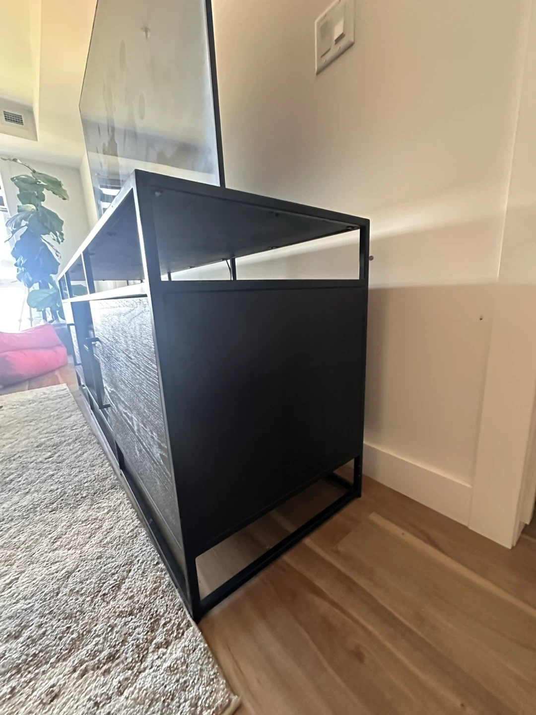 Black Media Console with Storage - photo 2