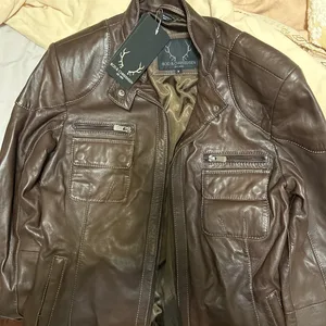 BOD & CHRISTENSEN Brown Leather Jacket