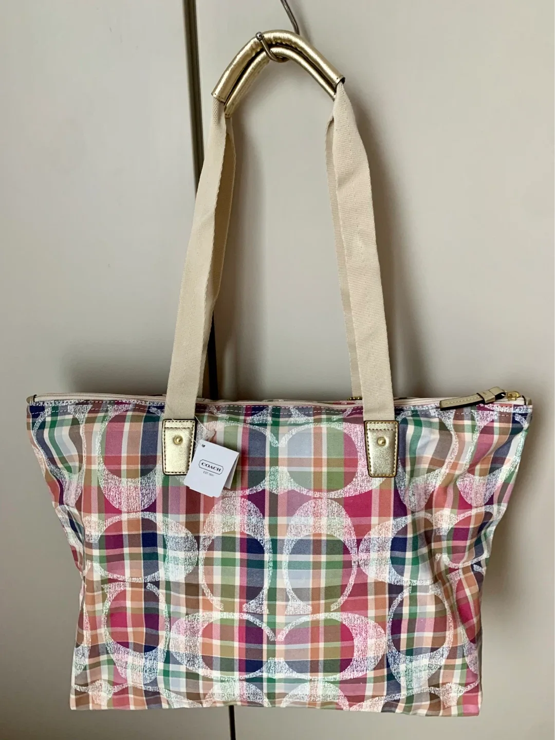 Brand New Coach Plaid Tote Bag - photo 4
