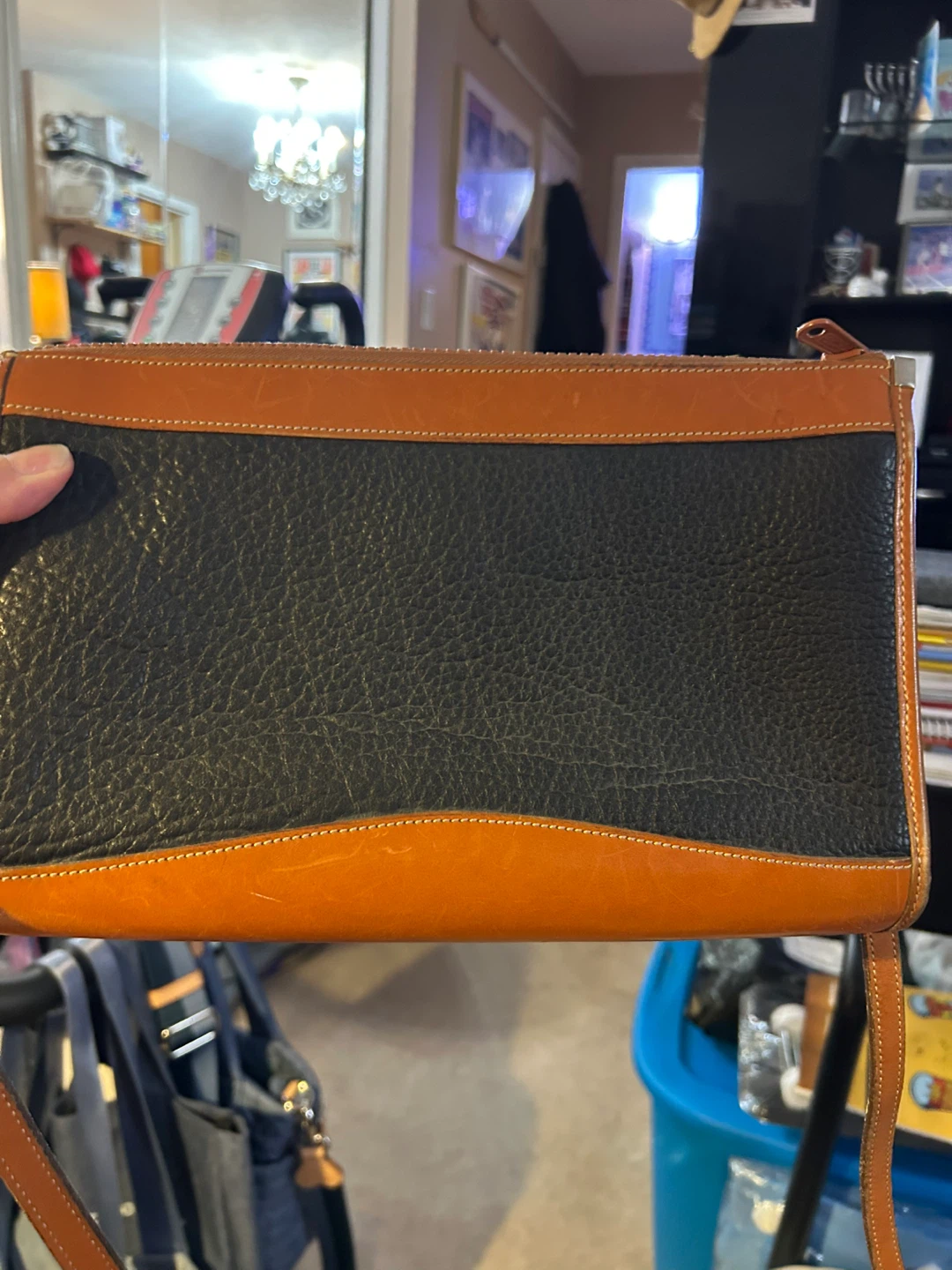 Dooney & Bourke Clutch Purse - Black and Tan Leather - photo 3
