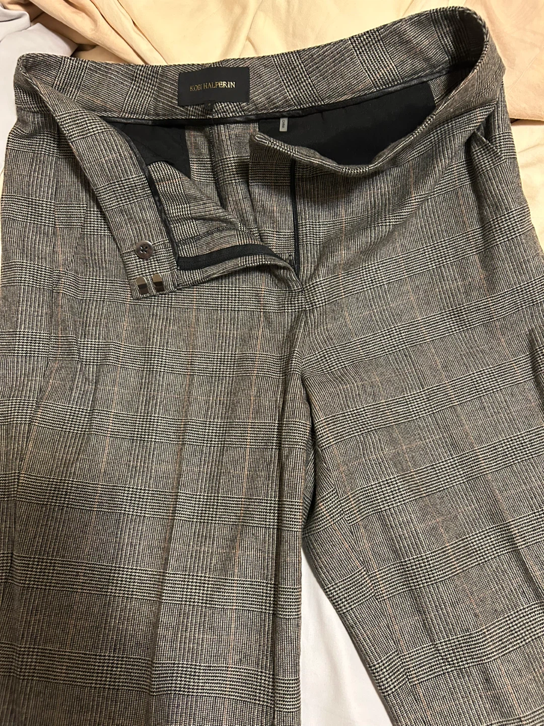 Kobi Halperin Plaid Wool Blend Dress Pants Size 2