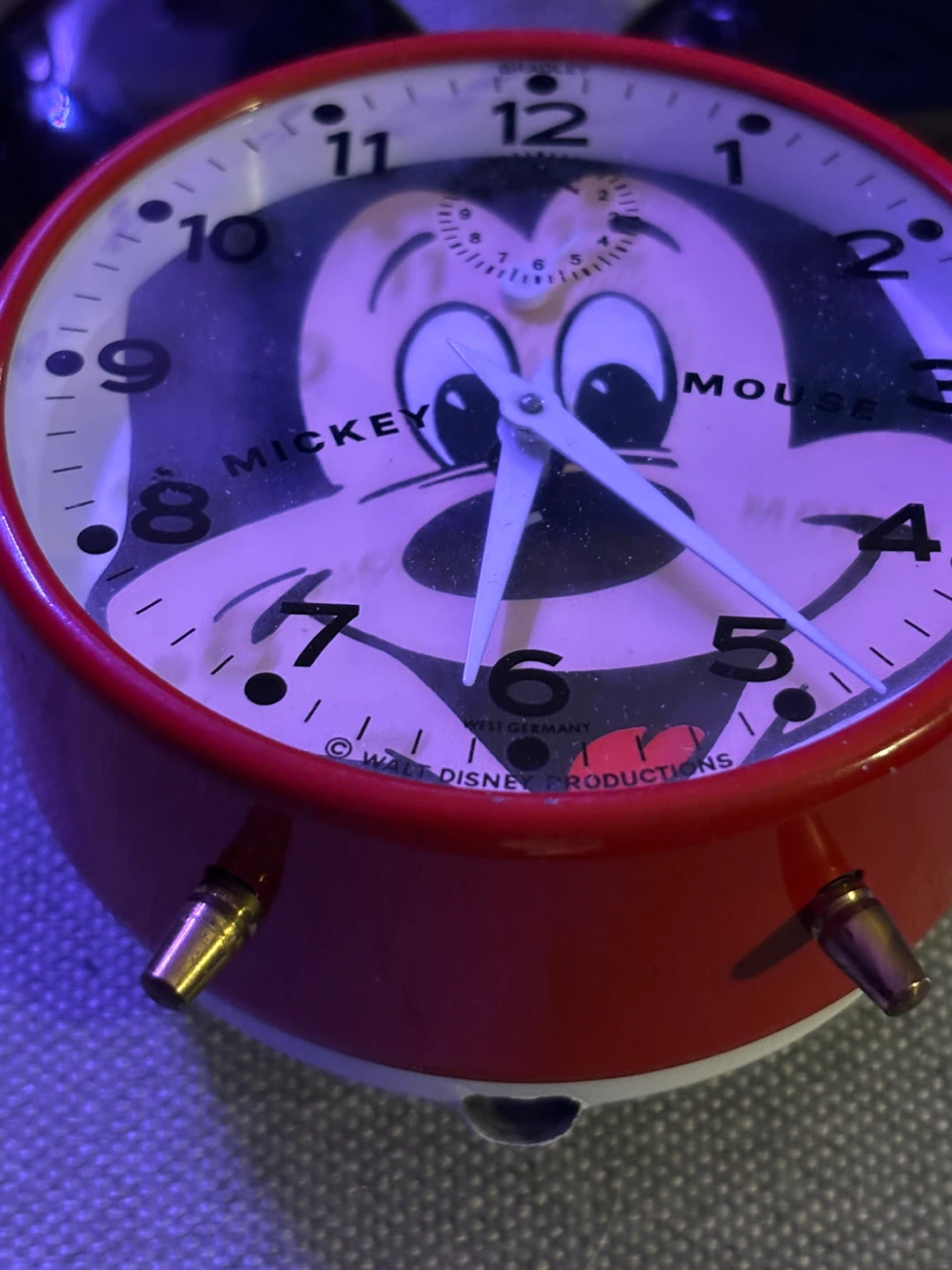 Antique Bradley Mickey Mouse Alarm Clock - Made in West Germany - photo 3
