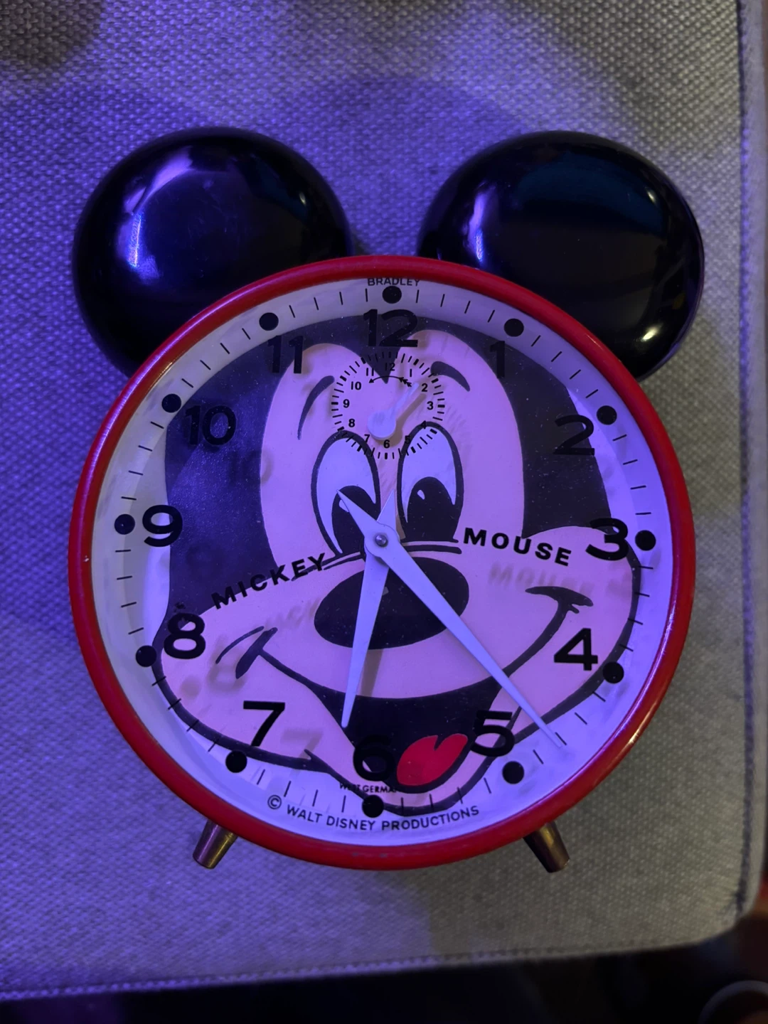 Antique Bradley Mickey Mouse Alarm Clock - Made in West Germany