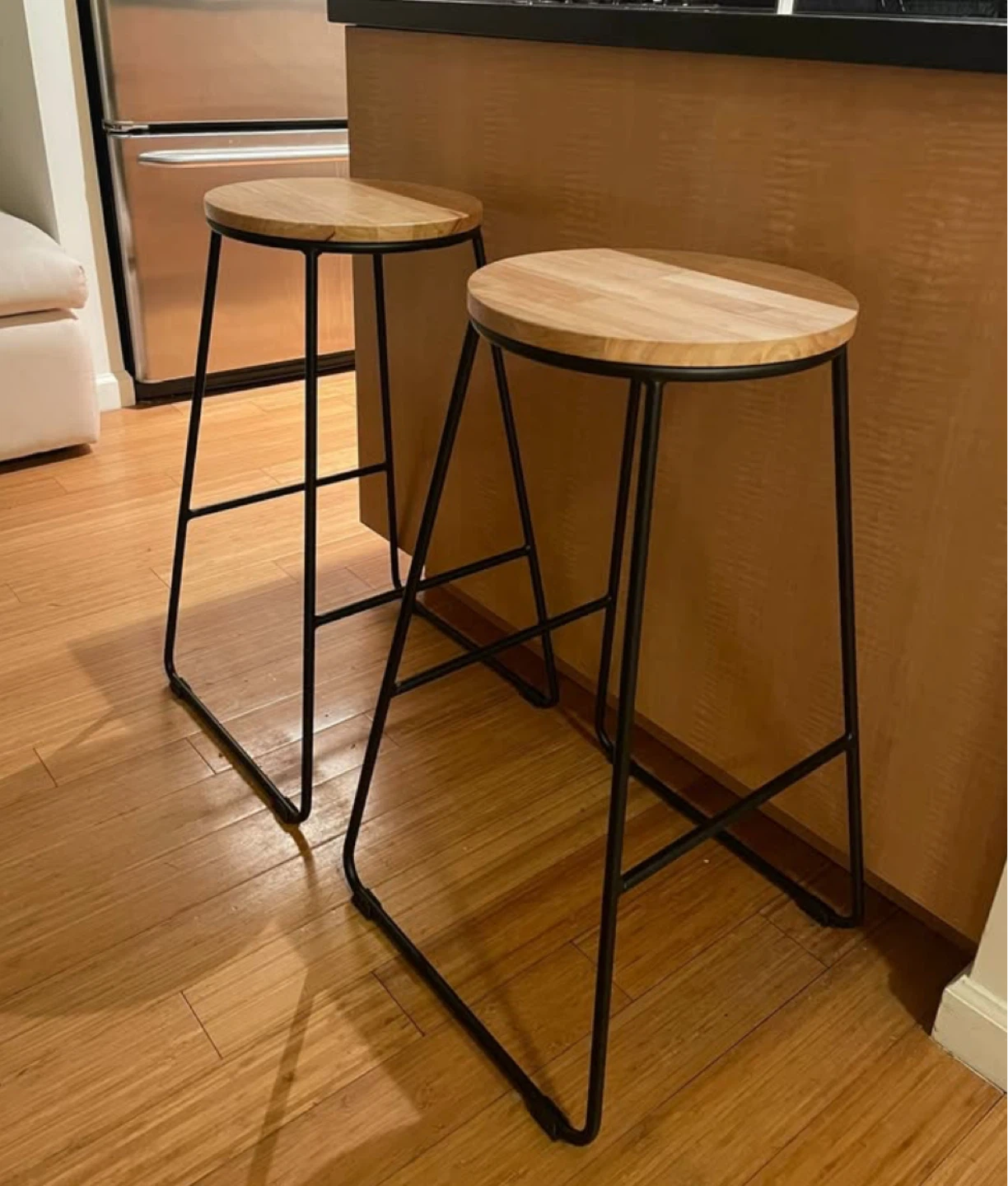 Set of 2 Bar Stools/Side Tables