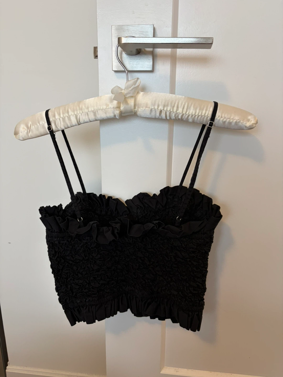 Zara Black Smoked Poplin Crop Top - Size S - photo 2