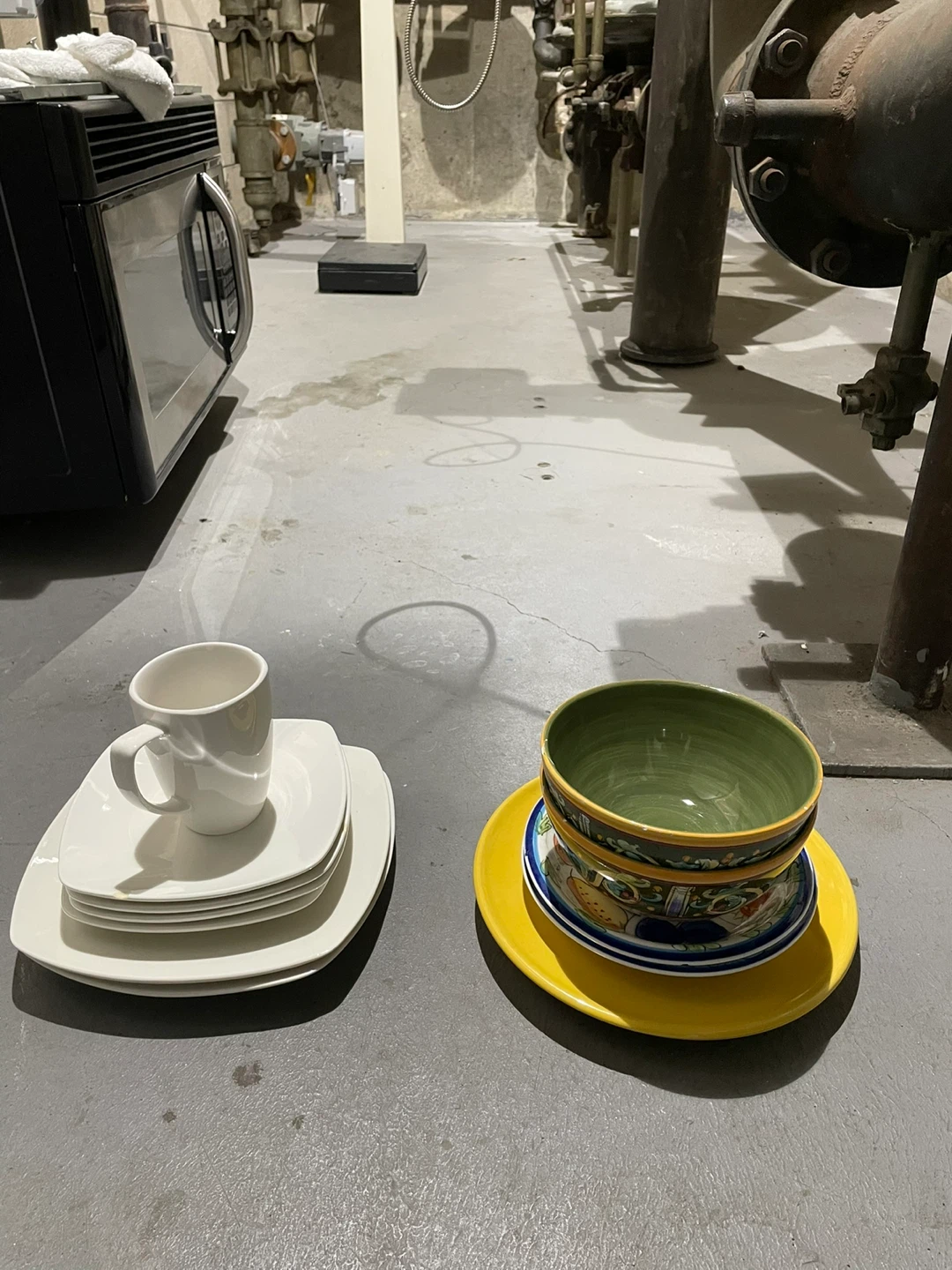 Stack of Ceramic Bowls and Plates - photo 2
