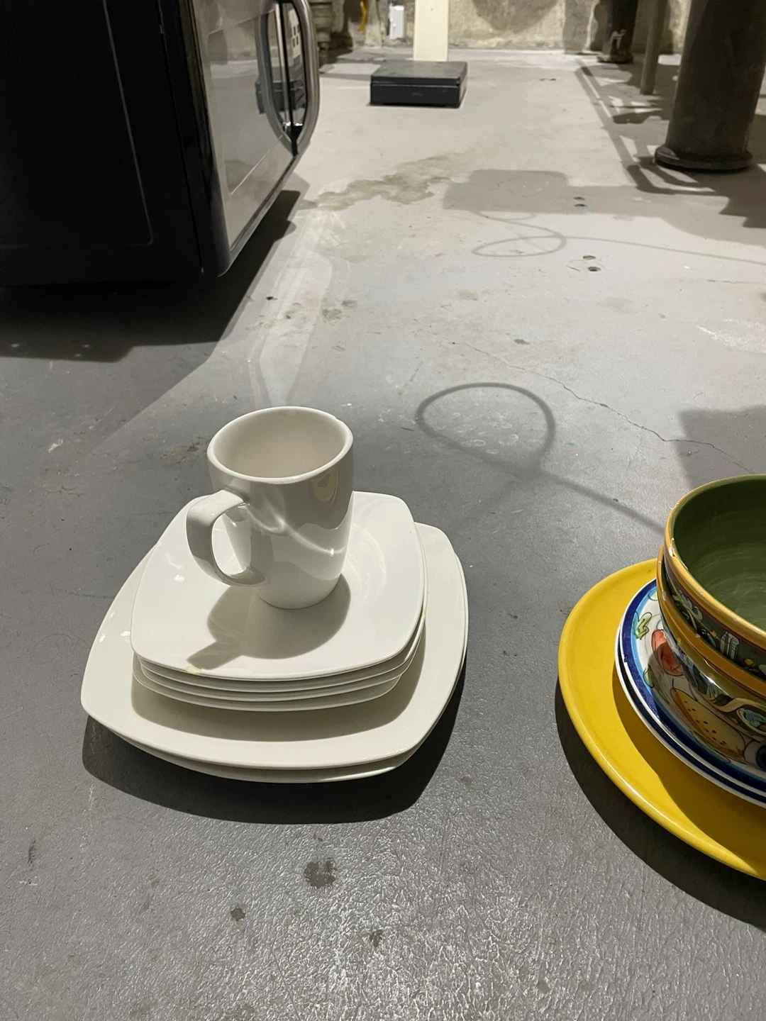 Stack of Ceramic Bowls and Plates - photo 3