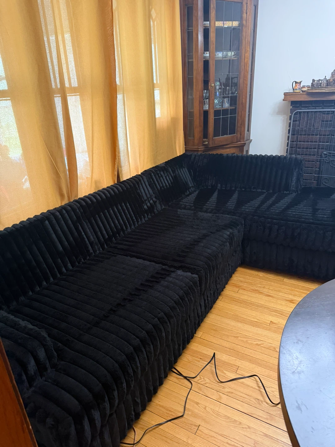 Plus Corduroy Sectional w/ Chaise - photo 3