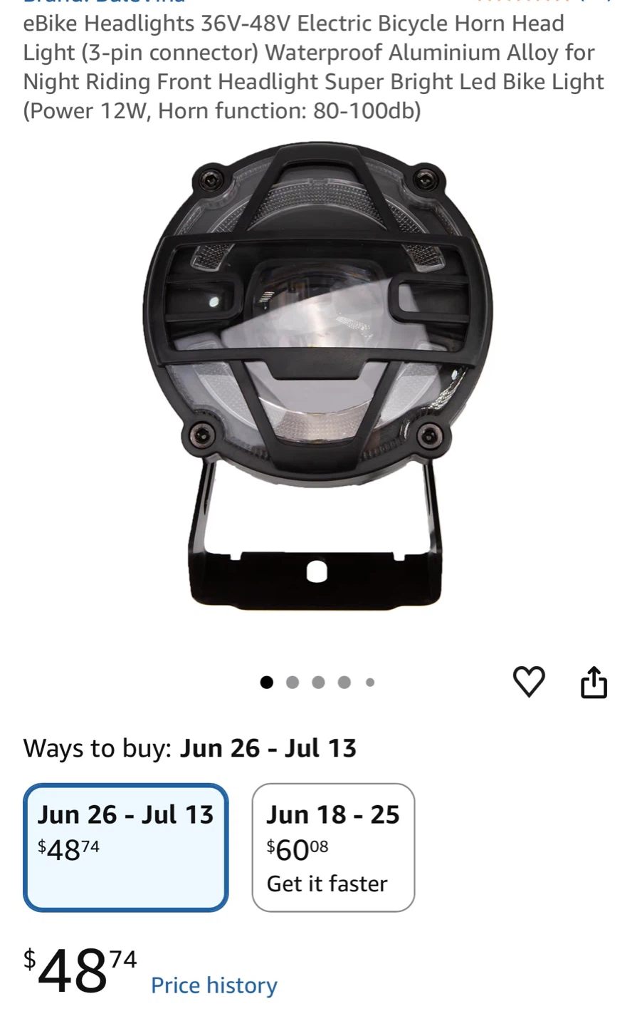 Super Bright LED Bike Light with Horn