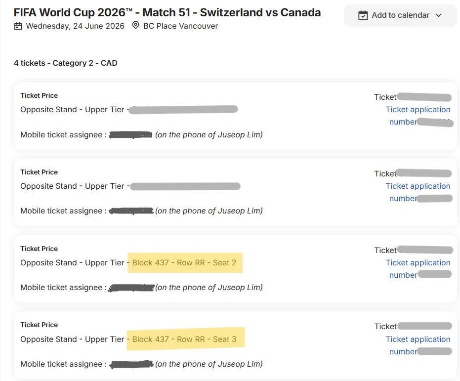 FIFA World Cup 2026 Tickets - Switzerland vs Canada - photo 3