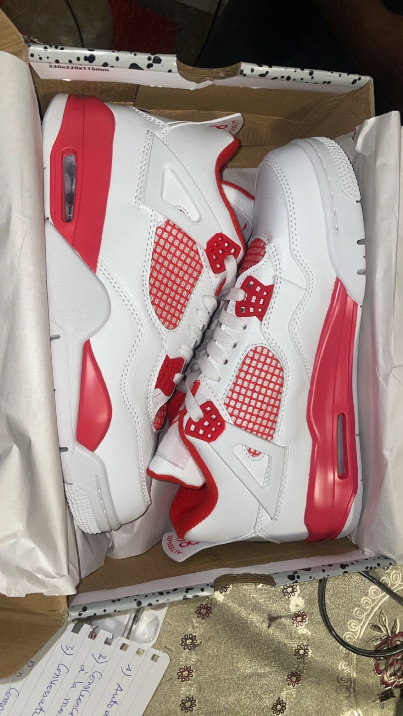 Air Jordan 4 Red Cement Sneakers