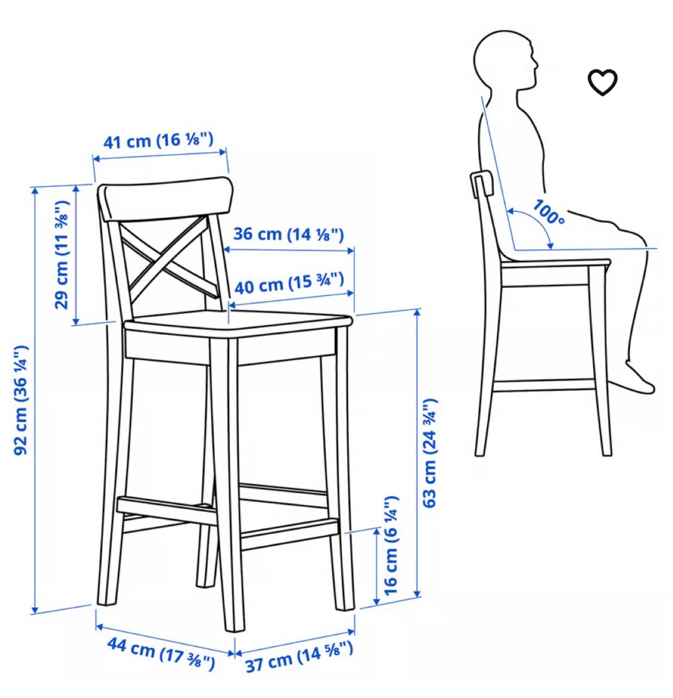 2 IKEA ROSENTORP Counter Stools - photo 2