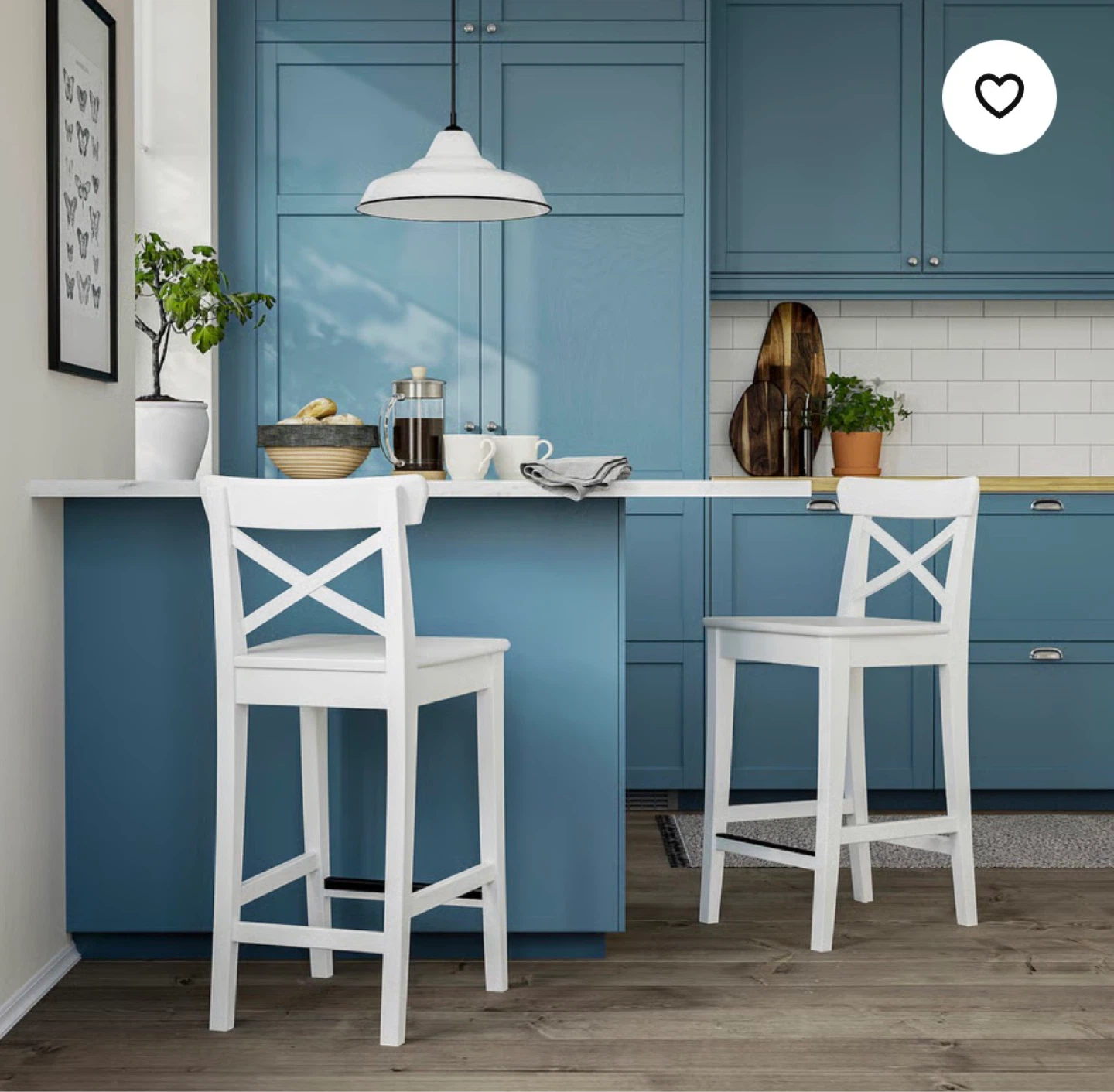 2 IKEA ROSENTORP Counter Stools