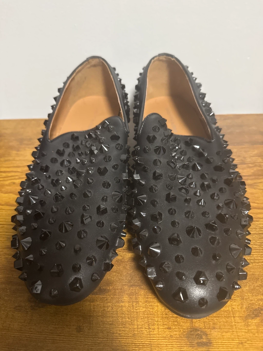 Saks Fifth Ave -Black Studded Loafers