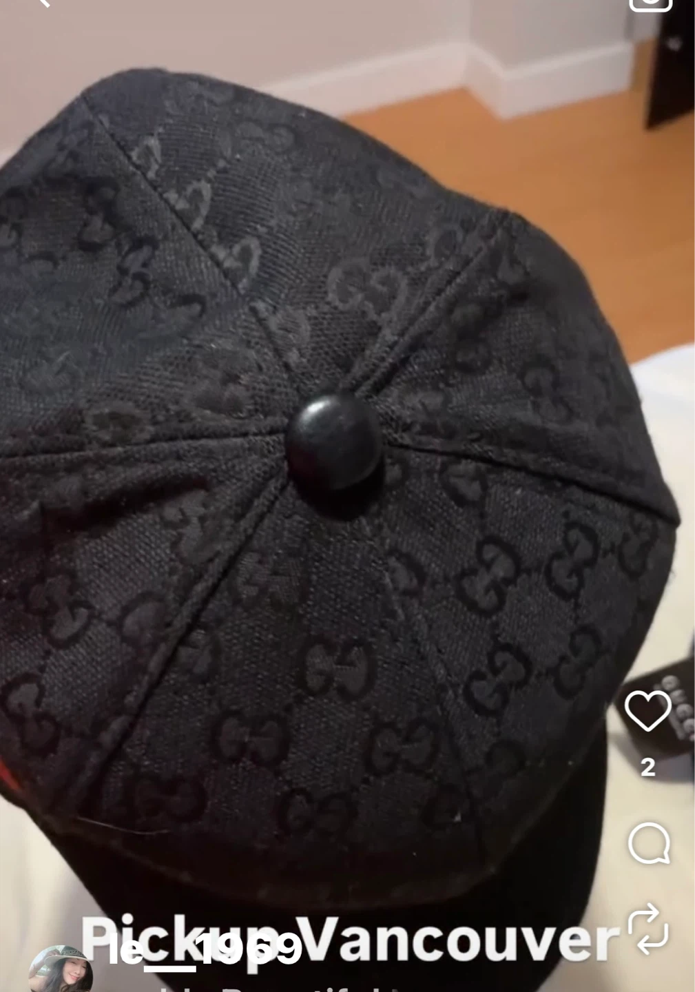 Black Gucci GG Monogram Baseball Cap - photo 2