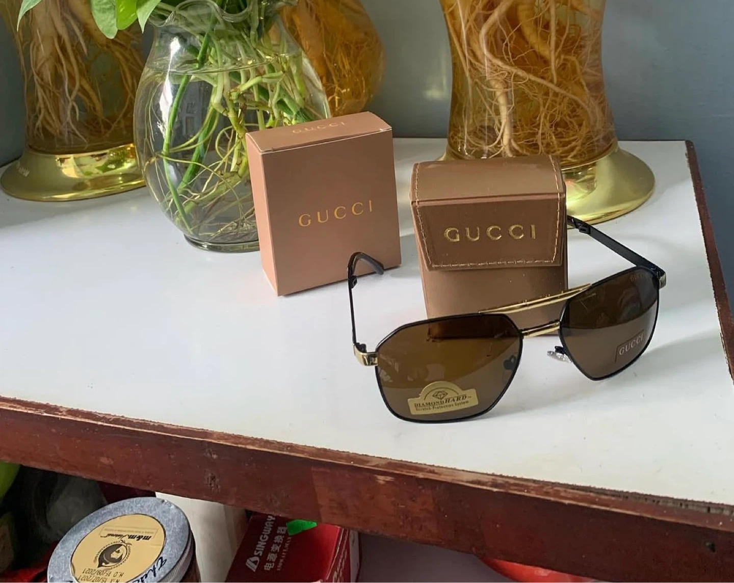 Sunglasses with Case and Box