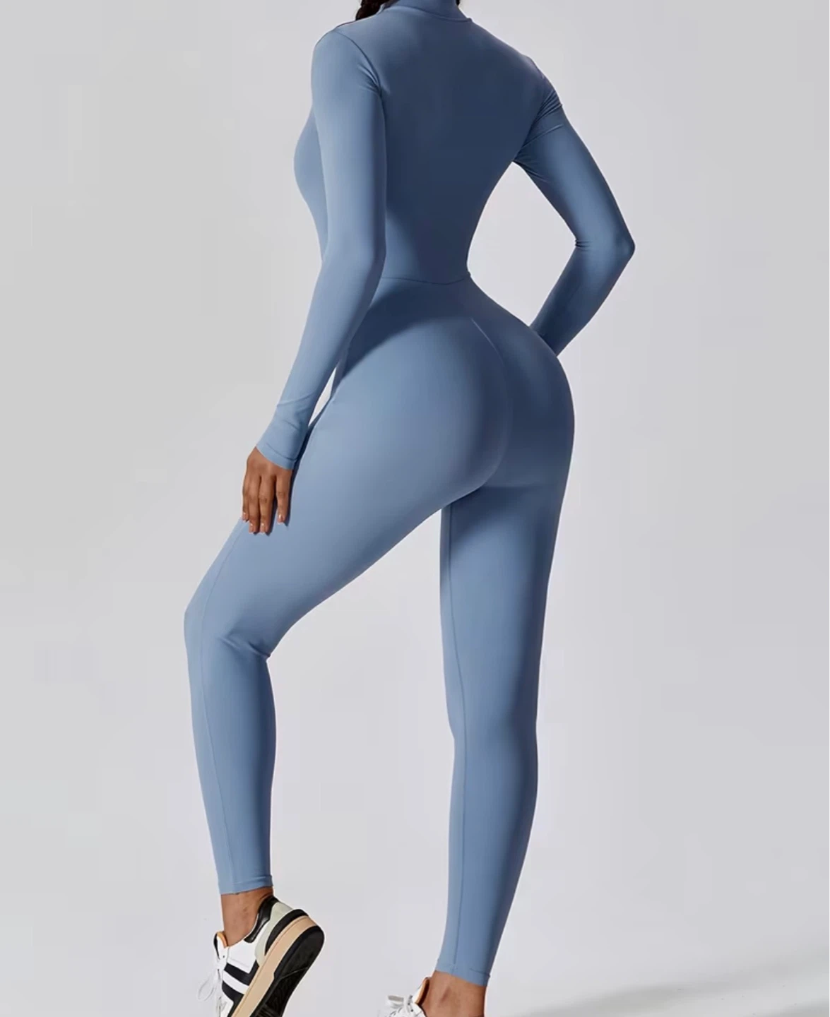 Blue Long Sleeve Zipper Jumpsuit. Size small - photo 2