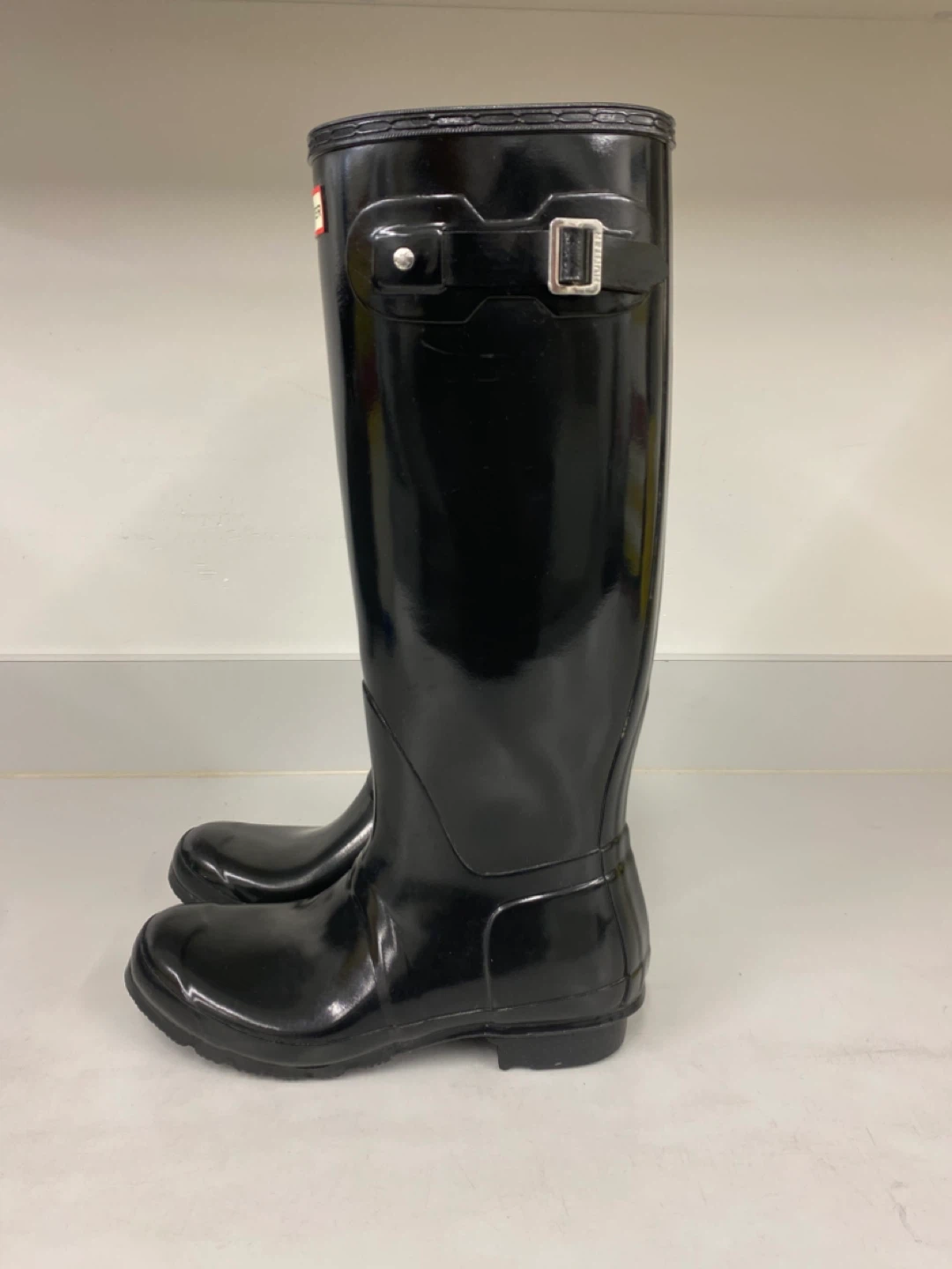 Hunter Women's Tall Gloss Rain Boots Black- o - photo 2