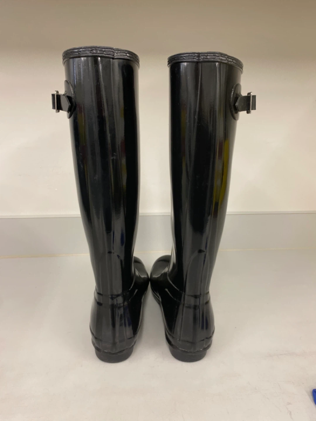 Hunter Women's Tall Gloss Rain Boots Black- o - photo 3
