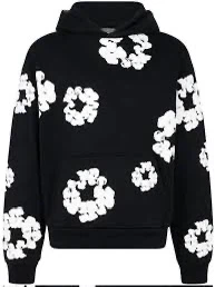 Black and White Denim Tears Hoodie