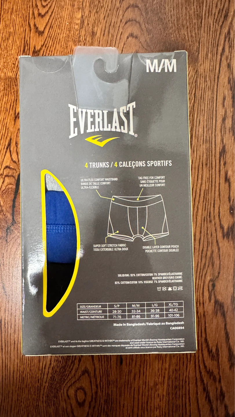 M Everlast 4 Pack Men's Trunks - photo 2