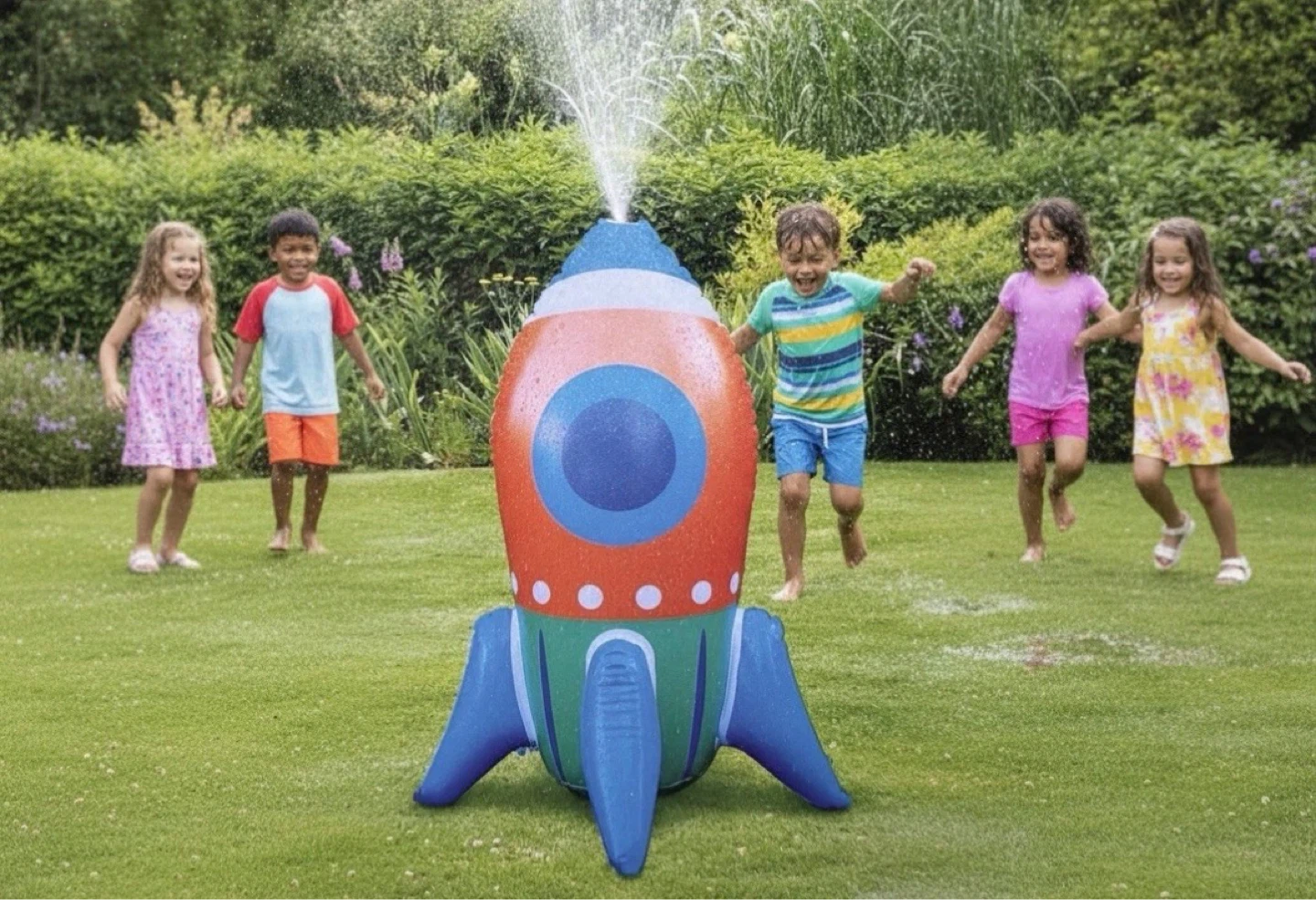 Inflatable Rocket Sprinkler Kids Water Toy 27” New in Box - photo 2