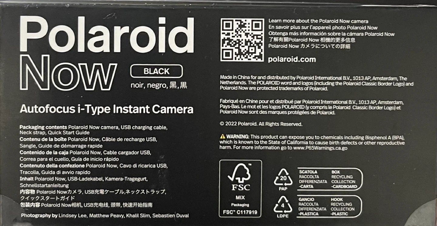 Polaroid Now Autofocus I-Type Instant Camera - Black - photo 3
