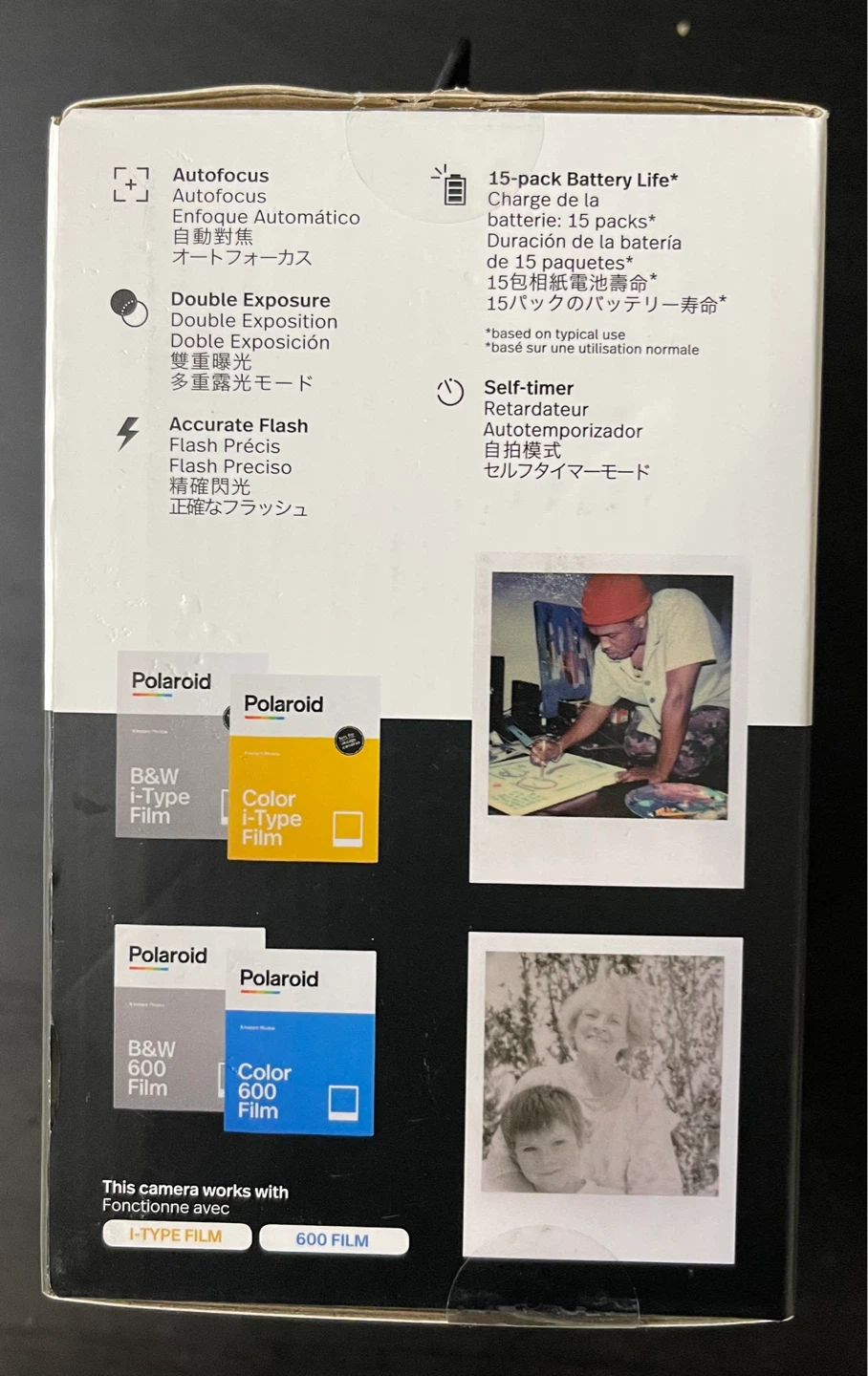 Polaroid Now Autofocus I-Type Instant Camera - Black - photo 2