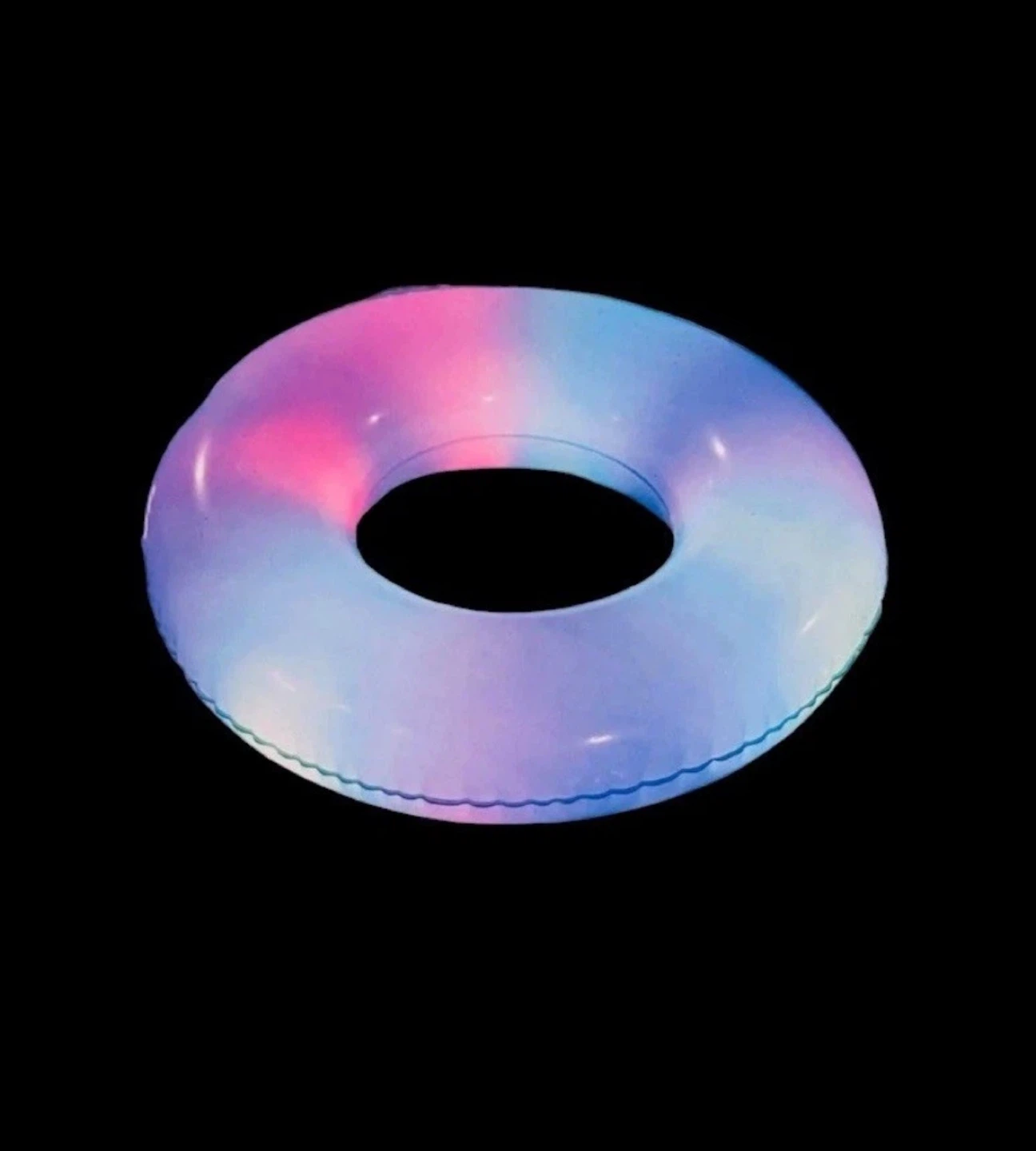 40” LED Light Up Pool Float Tube Glow Inflatable Swim Ring NIB