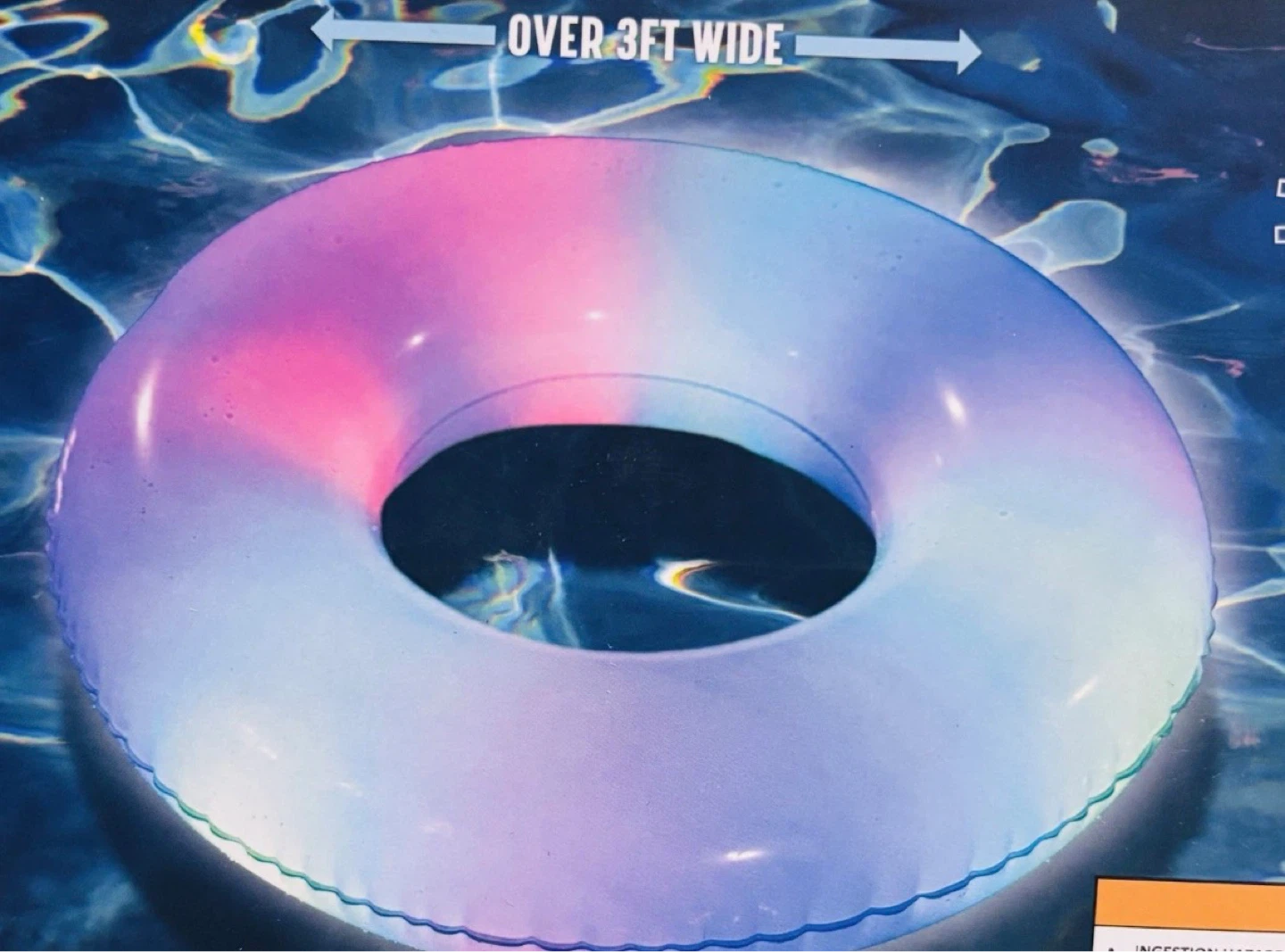 40” LED Light Up Pool Float Tube Glow Inflatable Swim Ring NIB - photo 5