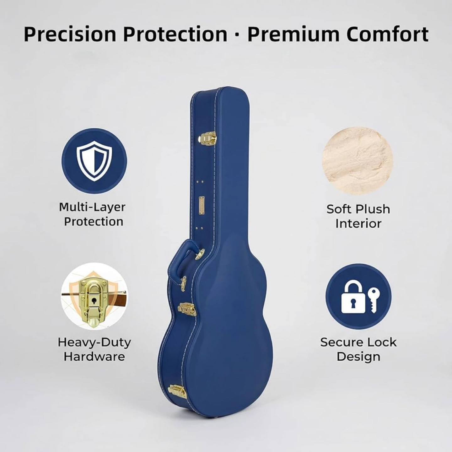 Blue Electric Guitar Case with Thick Padding - photo 2