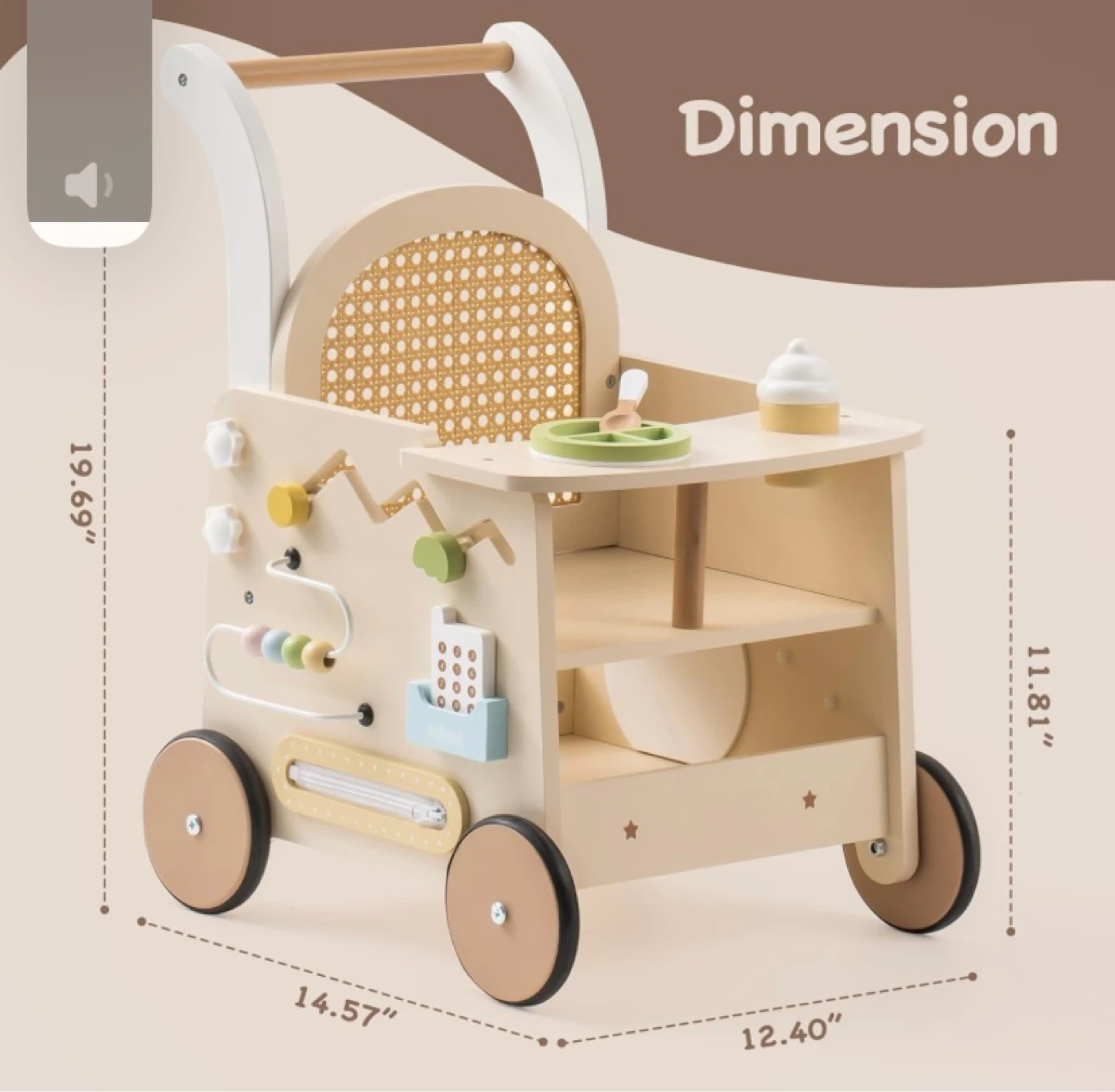 Robud Rattan Baby Walker - photo 4