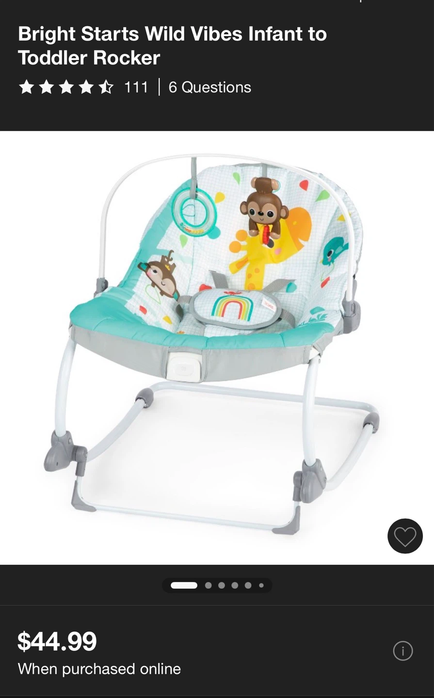 Bright stars Infant to Toddler Rocker