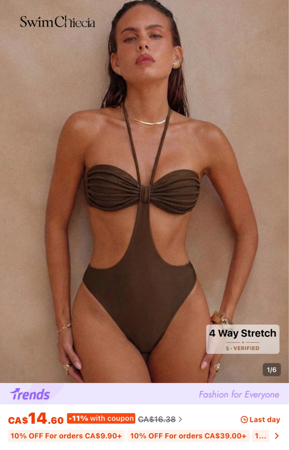 SwimChiecia Women's One-Piece Swimsuit